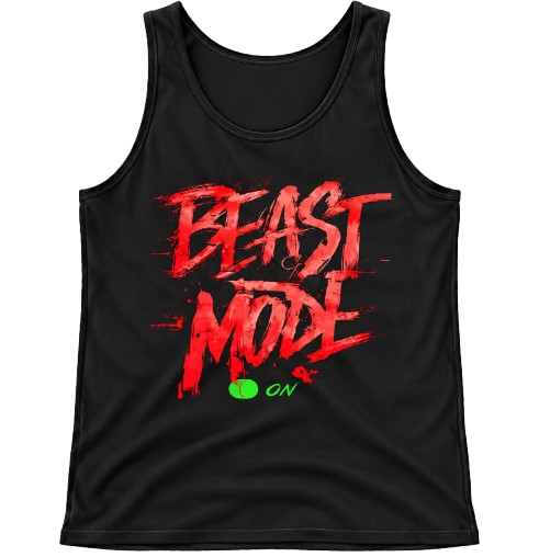 "Beast Mode On" Aggressive Brushstroke Tank Top