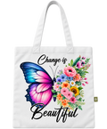 Change Is Beautiful Butterfly Tote Bag