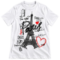 Paris Eiffel Tower Graphic T-Shirt for Women