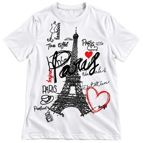 Paris Eiffel Tower Graphic T-Shirt for Women