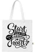 Start Each Day With A Grateful Heart Tote Bag