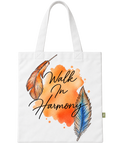 Walk In Harmony Feather Tote Bag