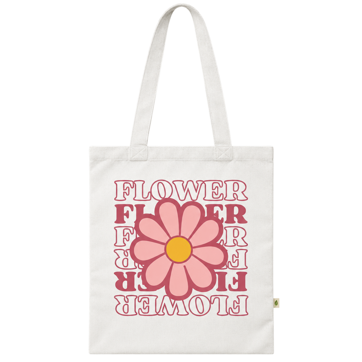 Retro Groovy Flower Tote Bag