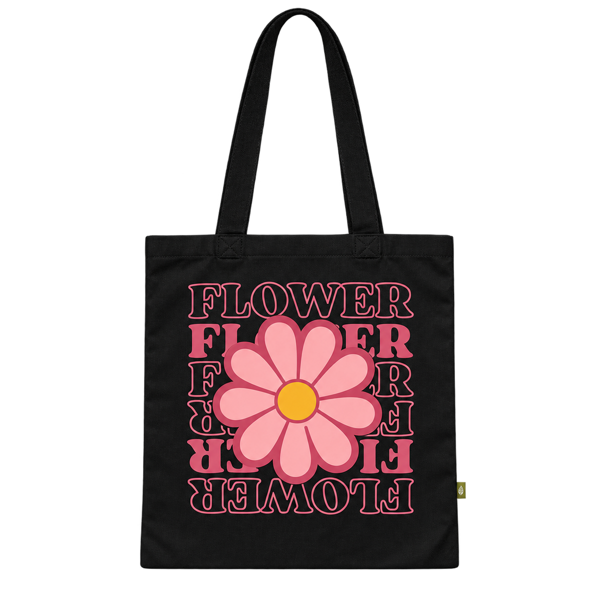Retro Groovy Flower Tote Bag