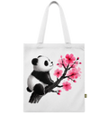 Panda Cherry Blossom Tote Bag