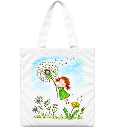 Dandelion Girl Tote Bag