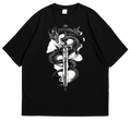 Dragon Sword Graphic Drop Shoulder T-Shirt – Black Oversized Streetwear Tee