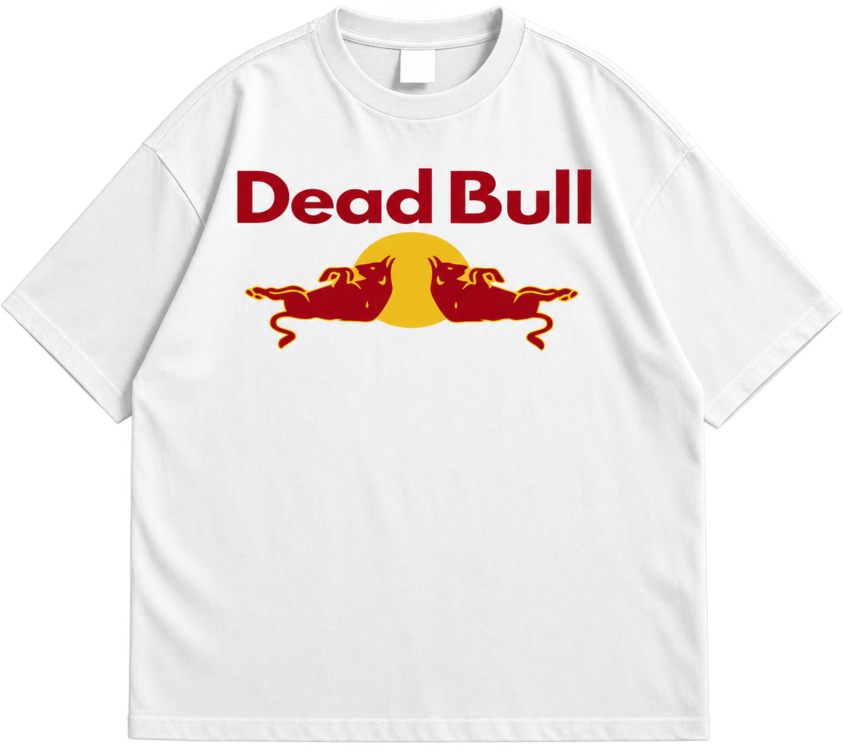 "Dead Bull" Energy Drink  Drop Shoulder Graphic Streetwear Tee