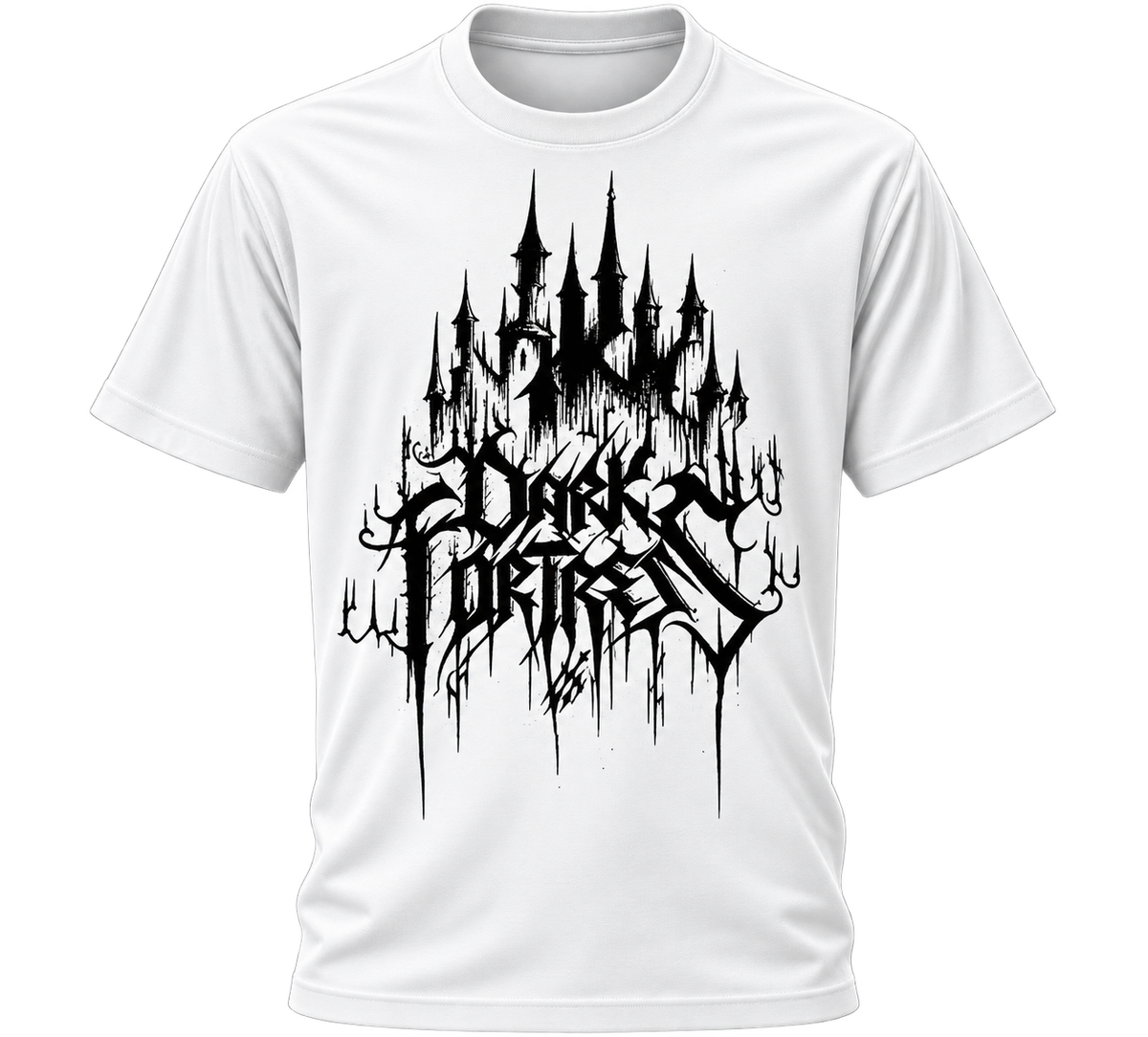 Dark Fortress Gothic Castle Graphic T-Shirt