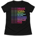 "You Are Loved" Rainbow Affirmation Baby Tee