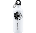 Sunflower Love Hearts Laser Engraved Water Bottle