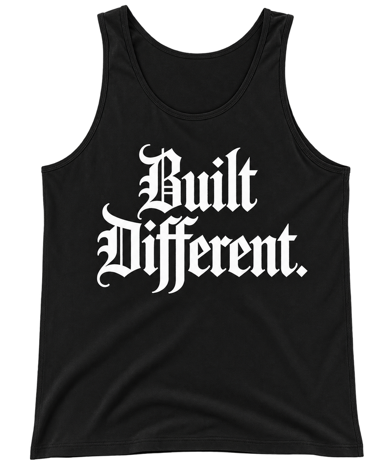 Built Different Gothic Gym Tank Top for Men