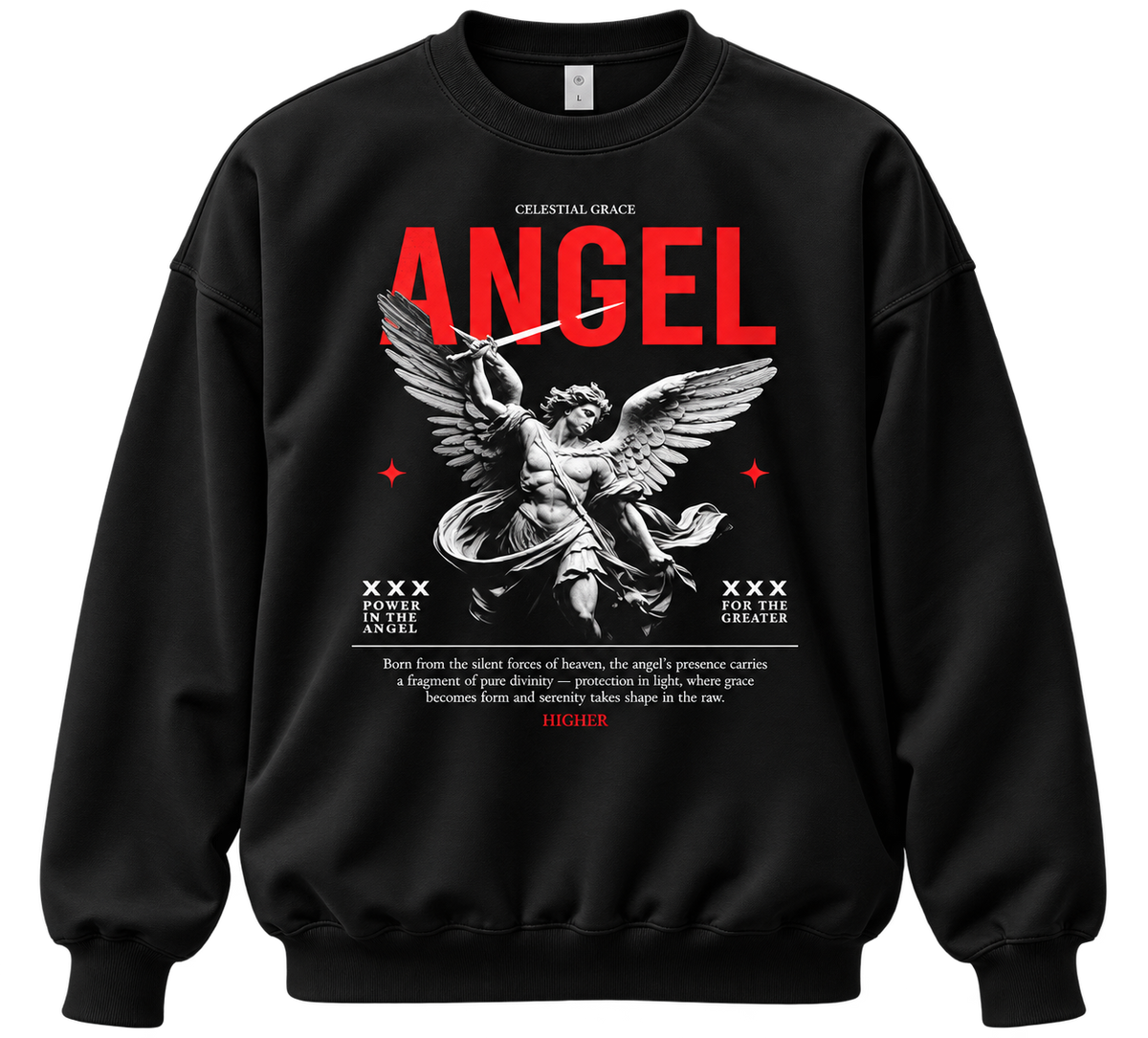 Celestial Grace Angel Crewneck Sweatshirt