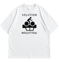 "Solution to Pollution" Cycling Graphic Drop Shoulder Streetwear Tee