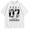 Soul 17 Graphic Drop Shoulder T-Shirt – White Oversized Streetwear Tee