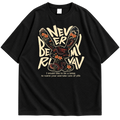 Never Be Normal Graphic Drop Shoulder T-Shirt – Black Oversized Streetwear Tee