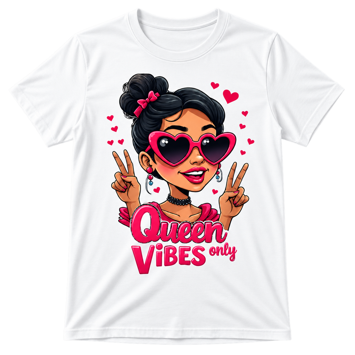 Queen Vibes Only Graphic T-Shirt for Girls
