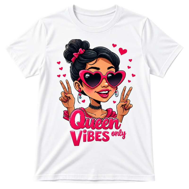 Queen Vibes Only Graphic T-Shirt for Girls