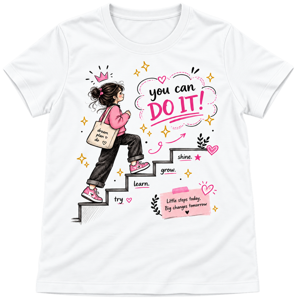 "You Can Do It" Stairway Motivation Baby Tee