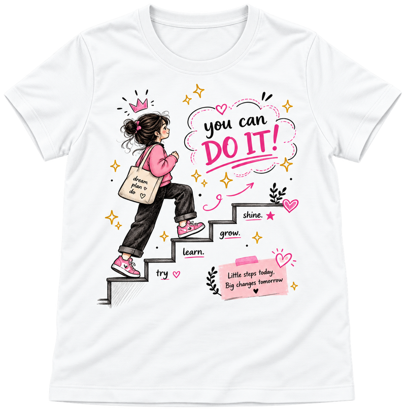 "You Can Do It" Stairway Motivation Baby Tee