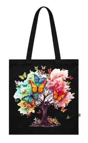 Butterfly Tree of Life Graphic Tote Bag