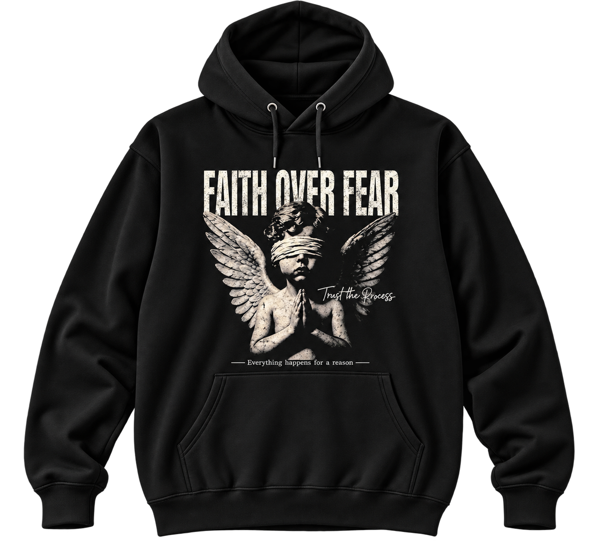 Faith Over Fear Blindfolded Angel Hoodie
