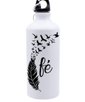 Fé Faith Feather Birds Laser Engraved Water Bottle