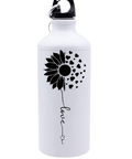 Sunflower Love Hearts Laser Engraved Water Bottle