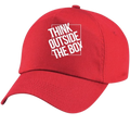 Think Outside The Box Red Baseball Cap
