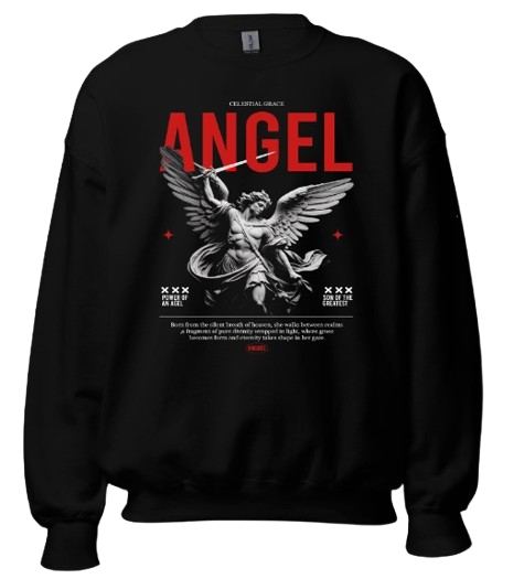 Celestial Grace Angel Crewneck Sweatshirt