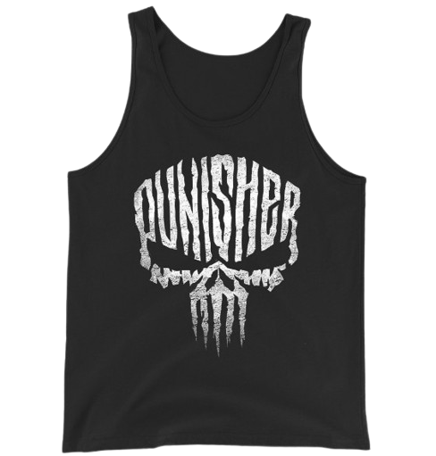 "Punisher" Distressed Skull Tank Top