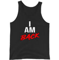 "I Am Back" Comeback Motivation Tank Top | Men's Gym Return Streetwear Vest – Black