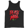 "Beast Mode On" Aggressive Brushstroke Tank Top | Men's Gym Beast Streetwear Vest – Black