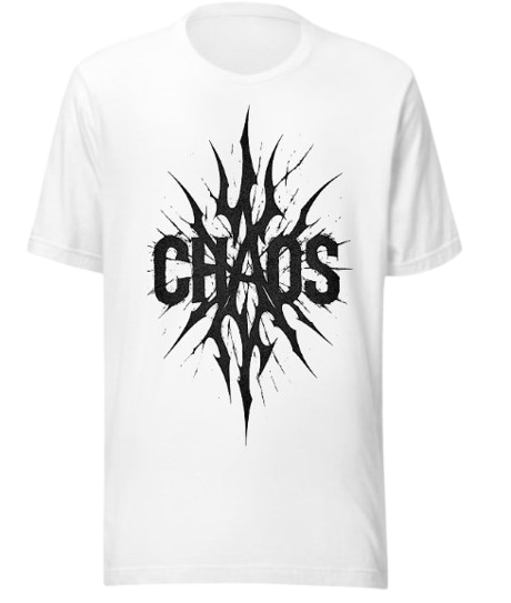 CHAOS Spiked Graphic T-Shirt
