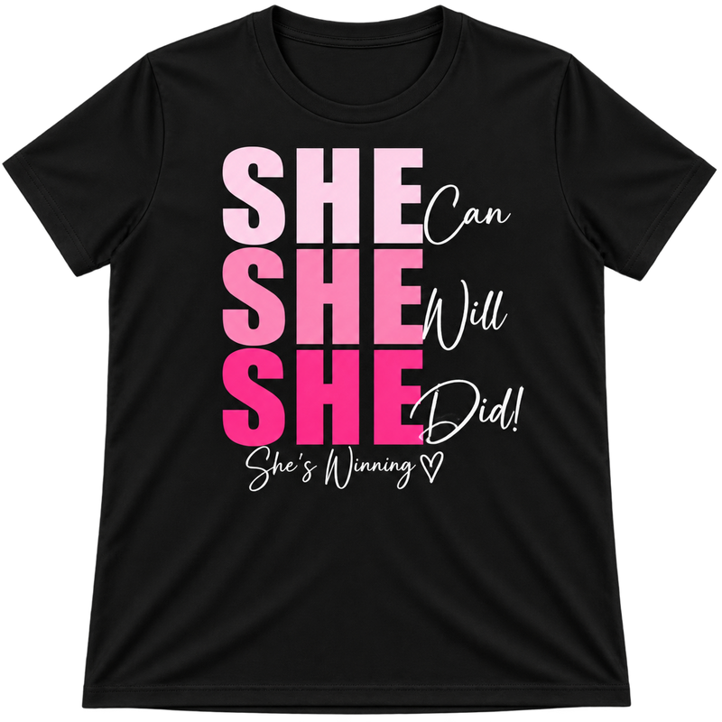 "She Can She Will She Did" Girl Boss Baby Tee