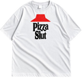 "Pizza Slut" Foodie Parody Graphic Drop Shoulder Streetwear Tee