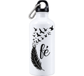 Fé Faith Feather Birds Laser Engraved Water Bottle