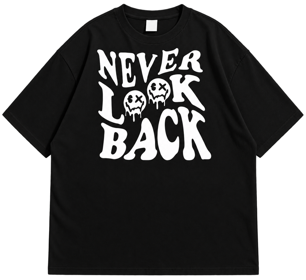 Never Look Back Graphic Drop Shoulder Shirt
