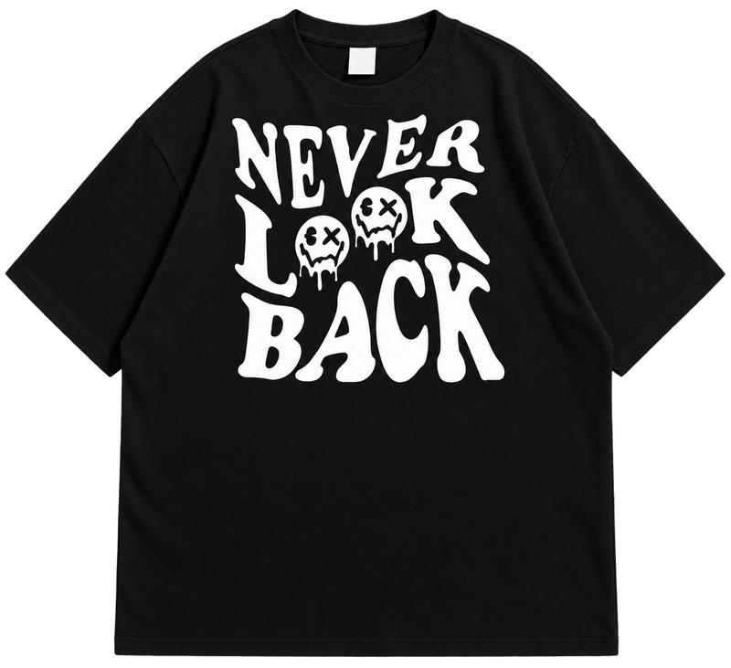 Never Look Back Graphic Drop Shoulder Shirt
