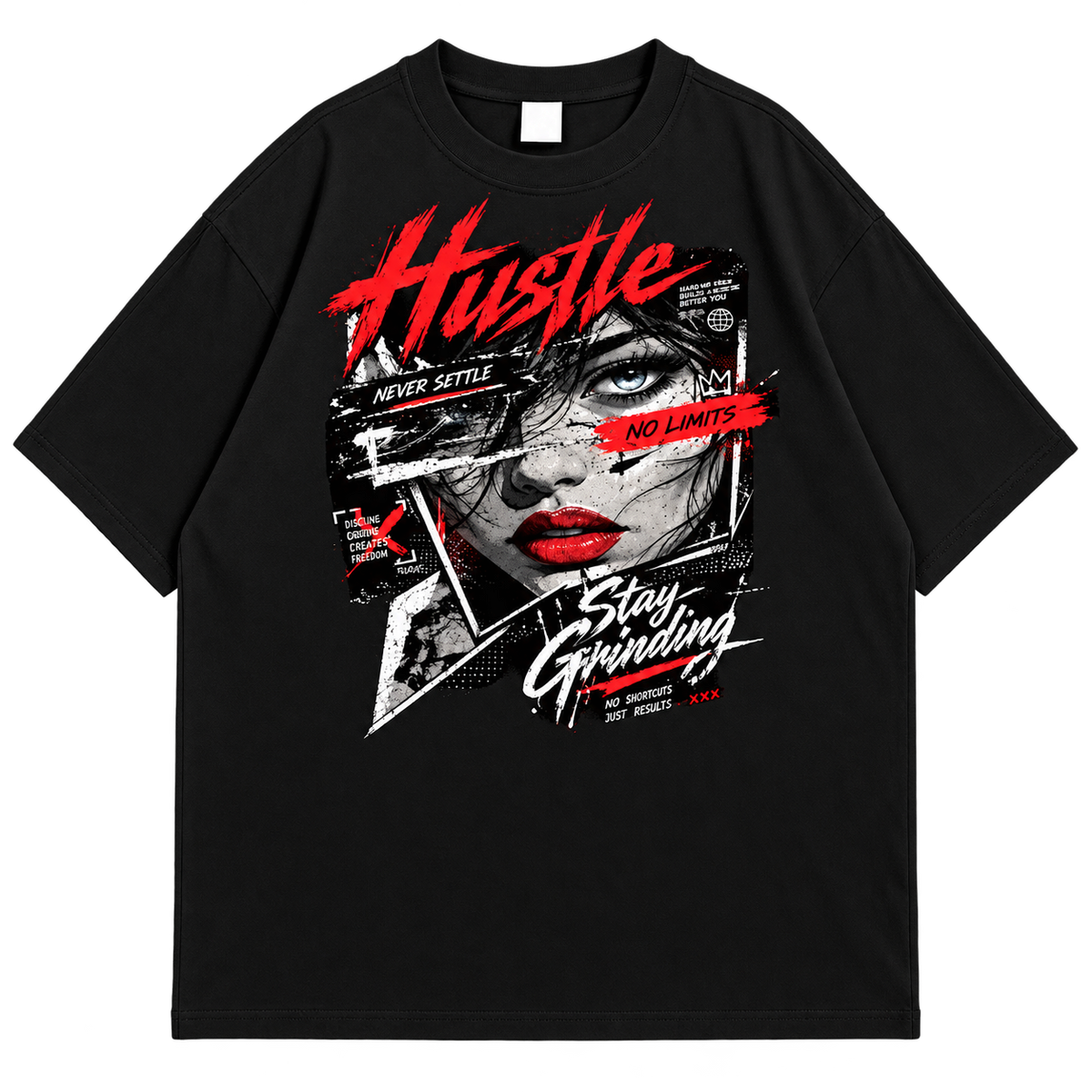 Hustle Graphic Oversized Drop Shoulder