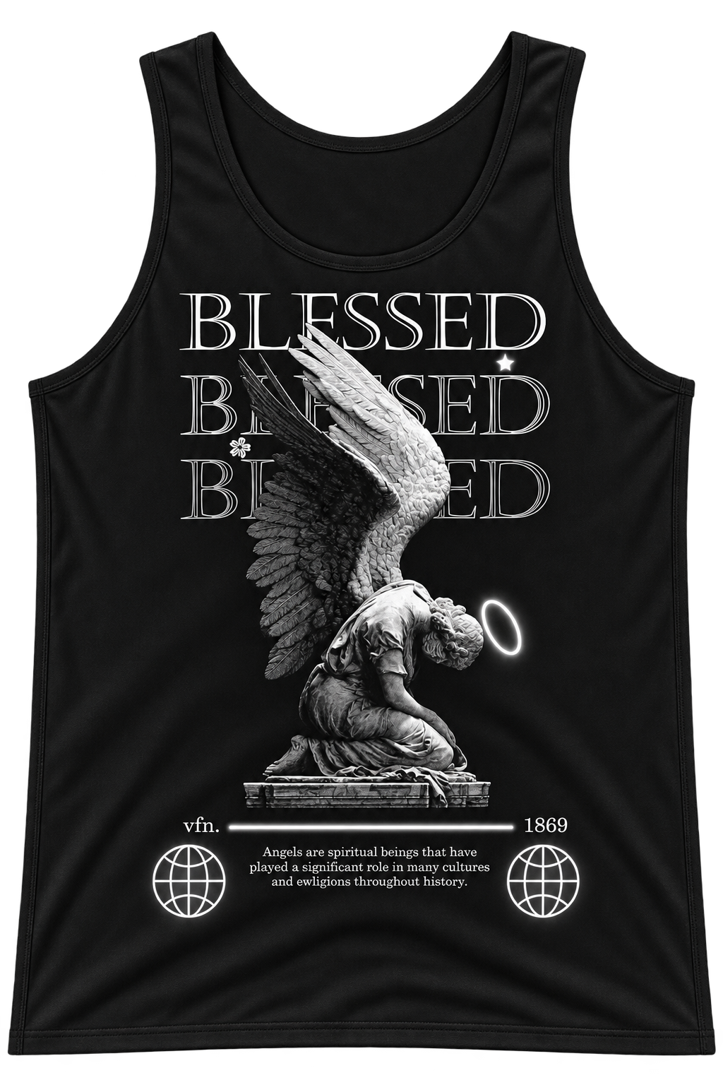 Blessed Angel Gothic Graphic Tank Top
