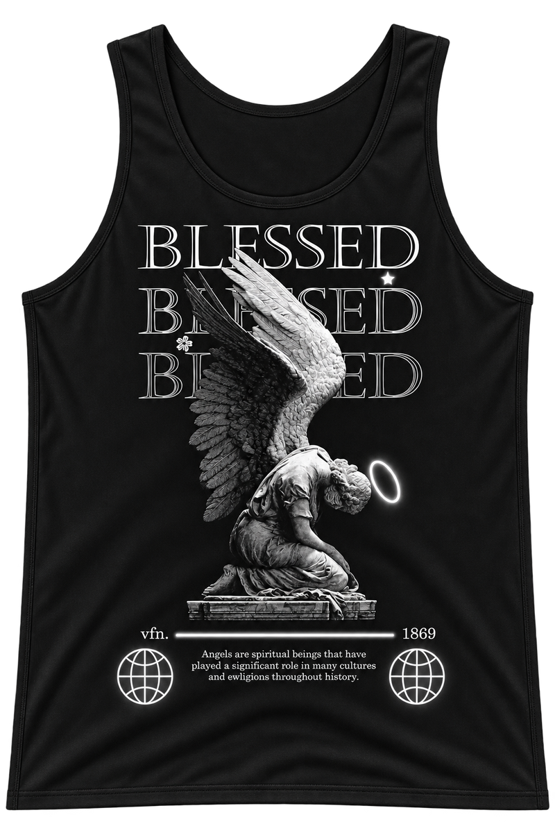 Blessed Angel Gothic Graphic Tank Top