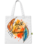 Walk In Harmony Feather Tote Bag