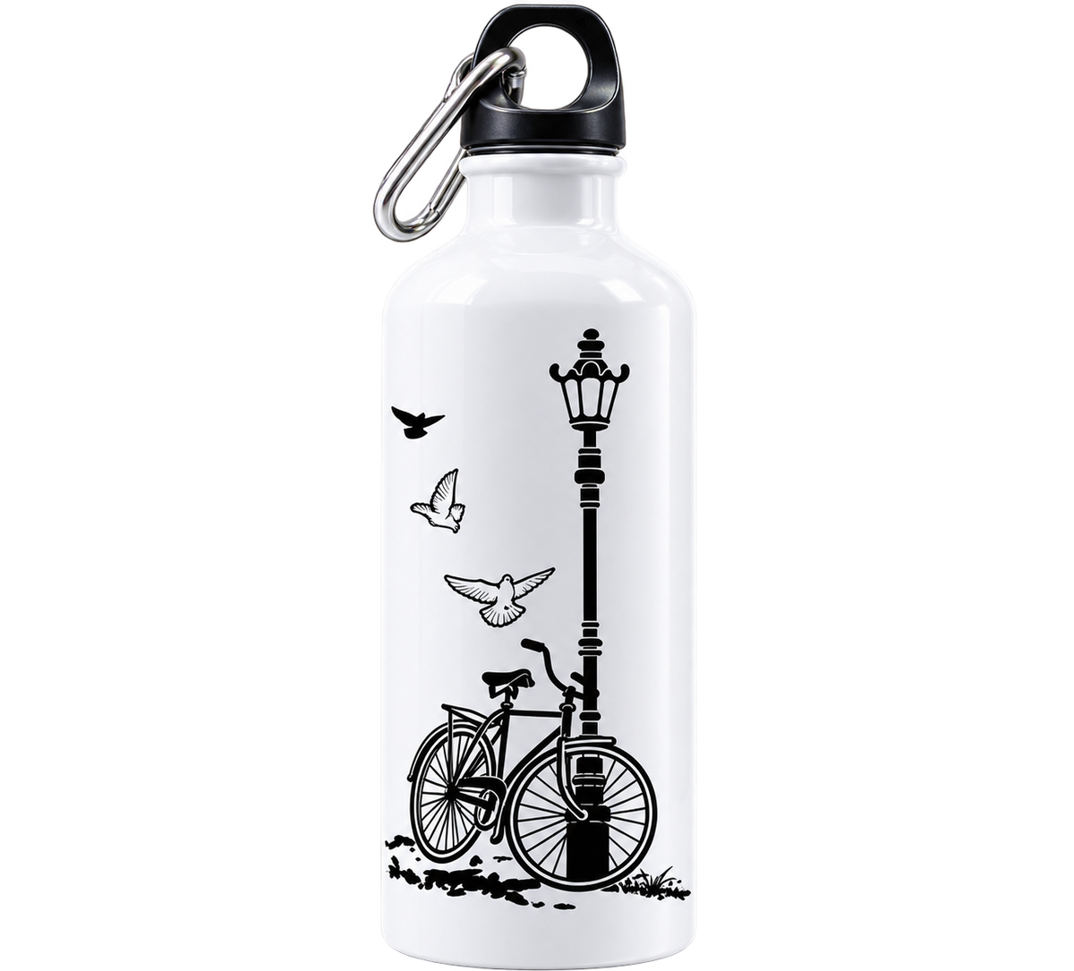 Vintage Bicycle Street Lamp Water Bottle