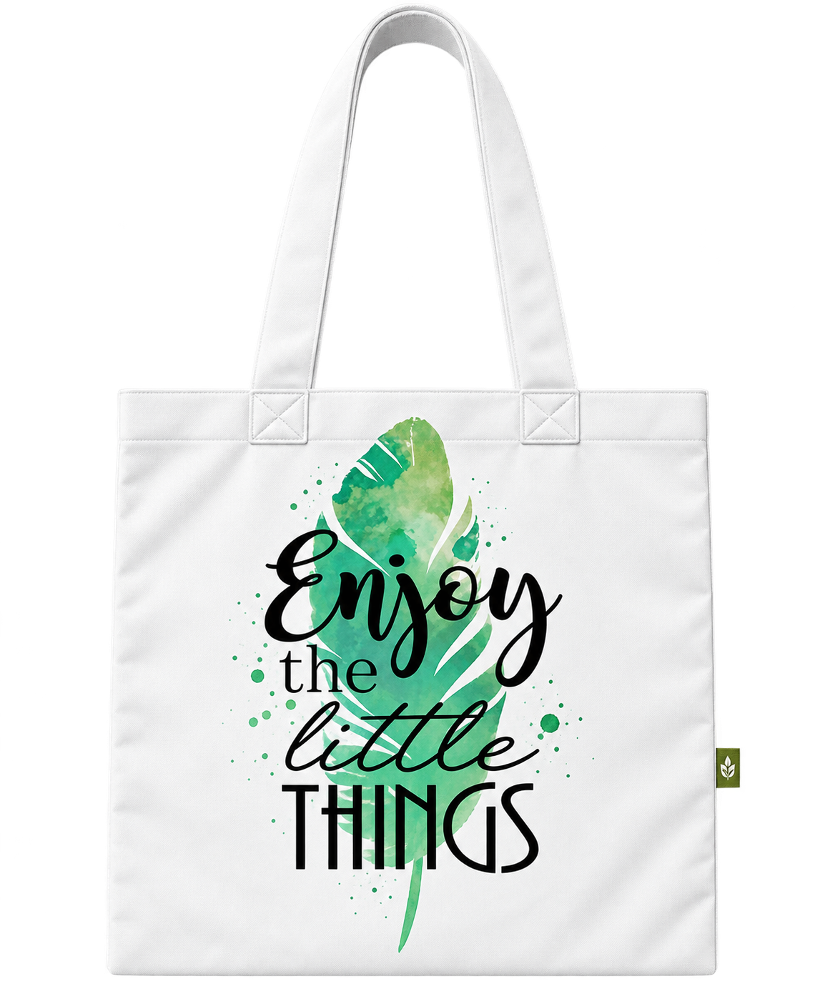 Enjoy The Little Things Tropical Leaf Tote Bag