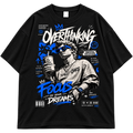 Oversized Graphic Drop Shoulder T-Shirt – Black Streetwear Tee