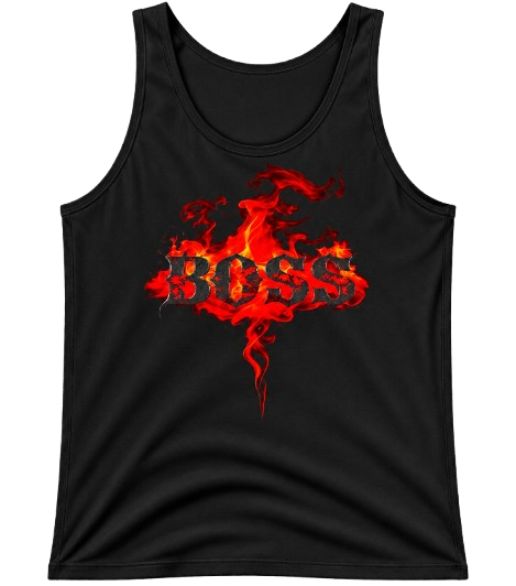 "BOSS" Fire Flame Tank Top